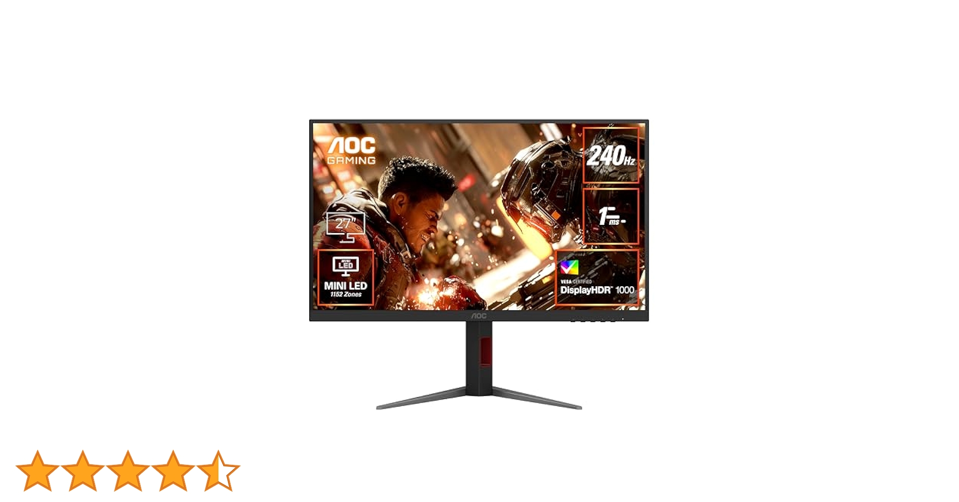 Amazon.co.jp: AOC QDミニLEDゲーミングモニター 27インチ, QHD